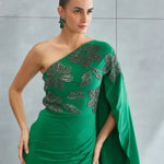 River Leaf One off Shoulder Gown Namrata Joshipura