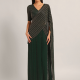 TRACKLINE DRAPED SAREE WITH BLOUSE Namrata Joshipura Online