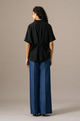 Grace Backtie Zipper Top