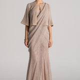 PEARL SHOWER CAPE WITH MERMAID DRAPE SAREE
