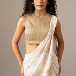 Chevron Dust Blouse With Mermaid Drape Saree Namrata Joshipura Online