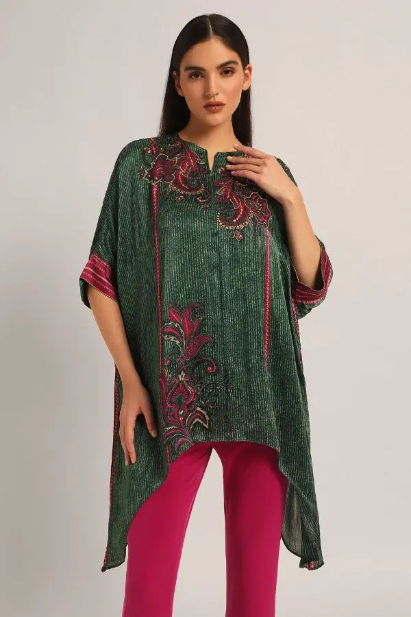 PAISELY CRINKLE HANDKERCHIEF TUNIC Namrata Joshipura Online