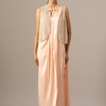 Lulu Crusted Blouse With Draped Saree Namrata Joshipura Online
