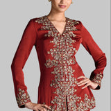 GOLDEN PETALS PEPLUM WITH SHARARA