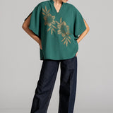 GALAXY FLOWER BAT WING TOP