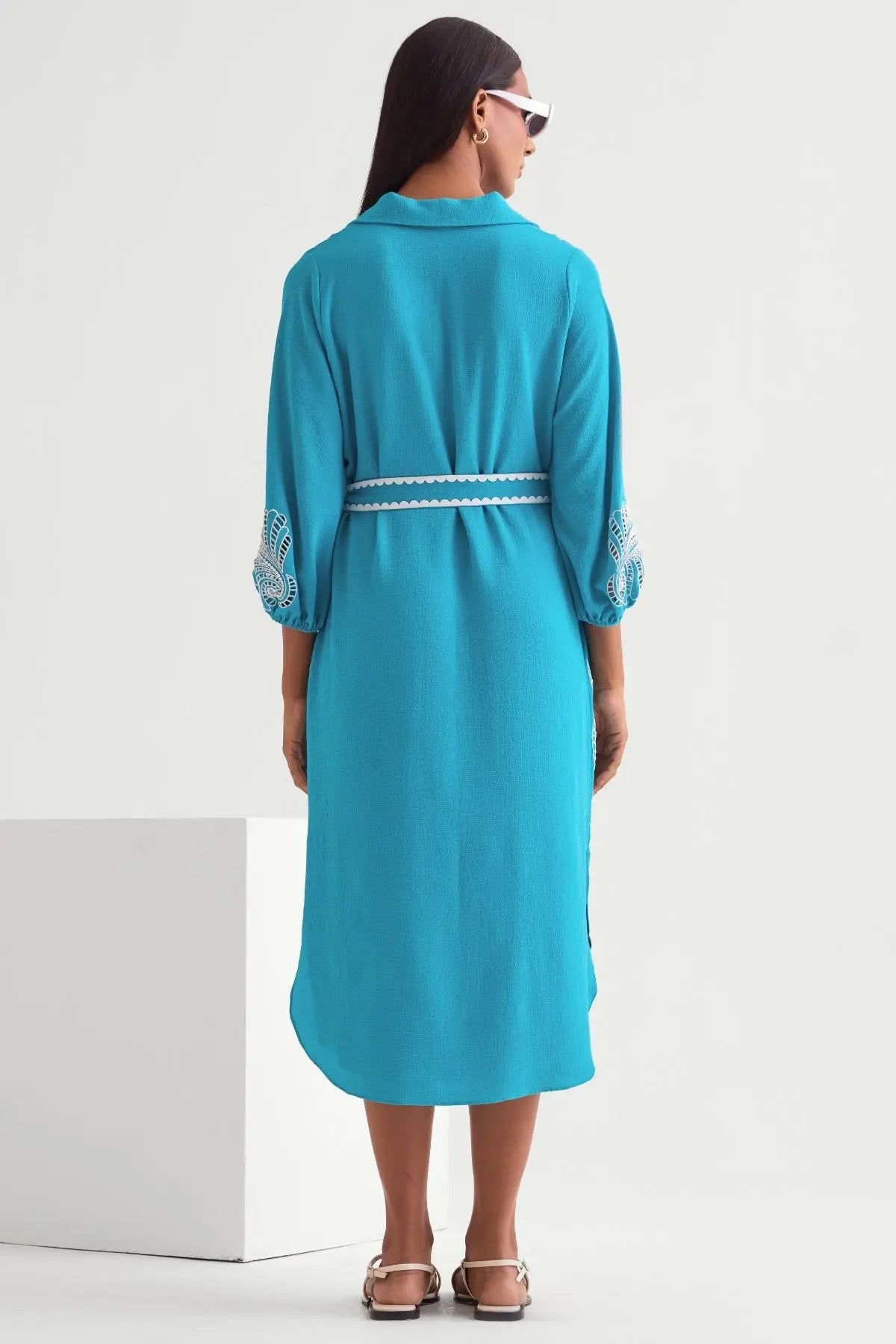 Marina Long Dress With Belt Namrata Joshipura Online