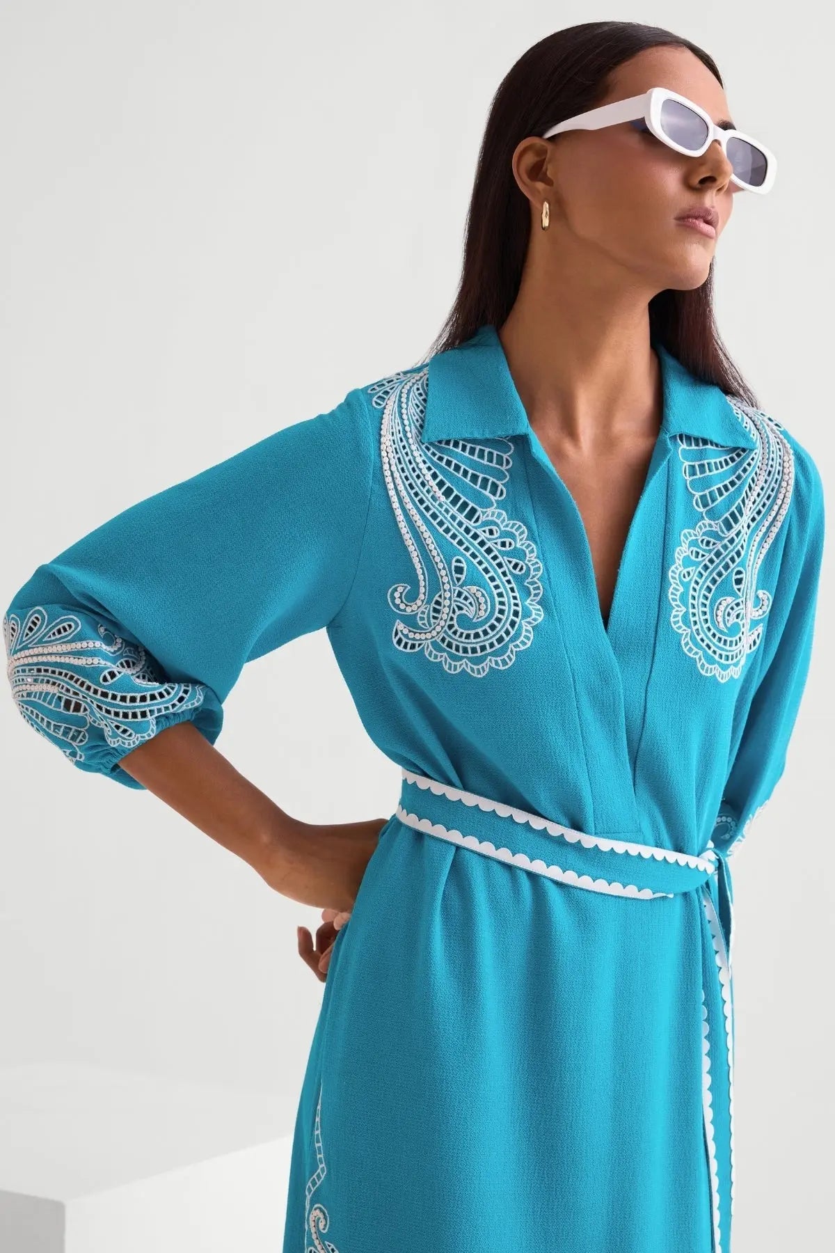 Marina Long Dress With Belt Namrata Joshipura Online