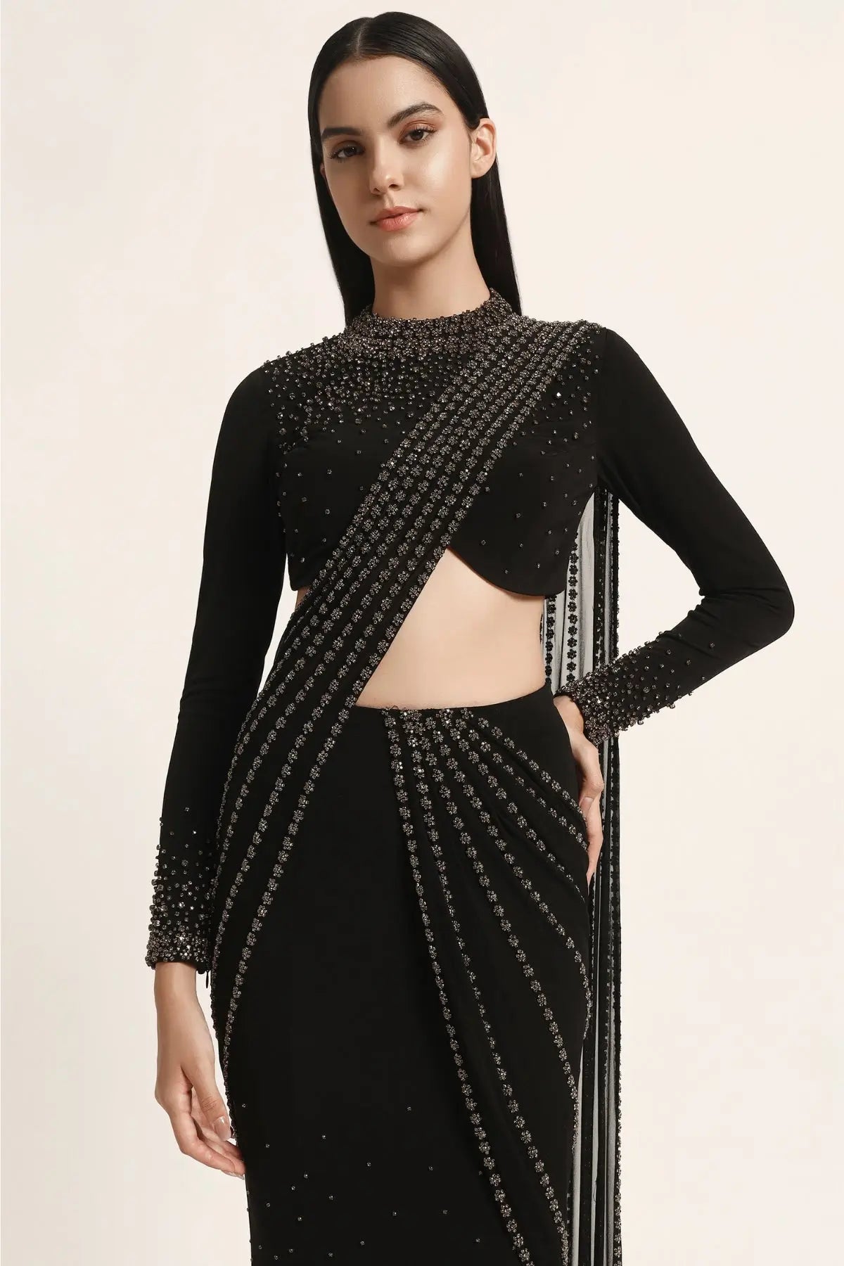 Silver Dust Saree With Blouse Namrata Joshipura Online