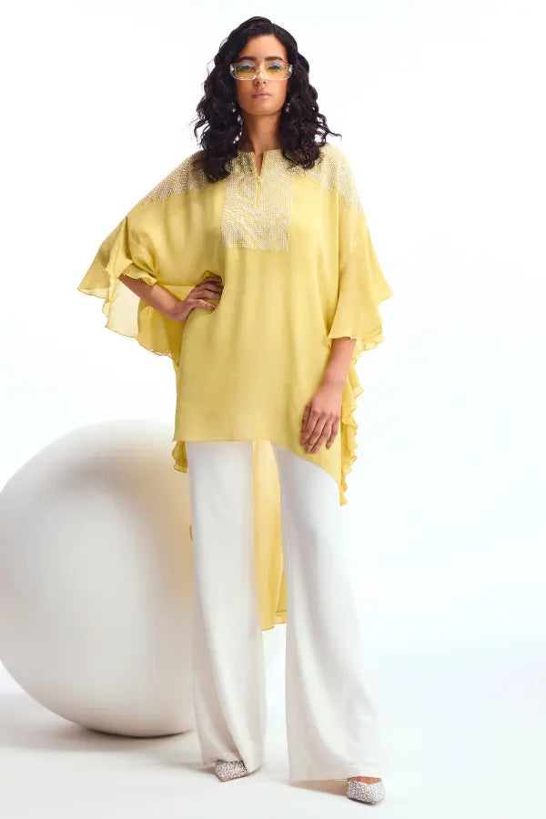 Metallic Pearl Kaftan Tunic Namrata Joshipura