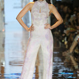 Shraddha Kapoor In Ivory NJ Sequin Embellished Halter Jumpsuit Namrata Joshipura Online (Celebrity Muses)