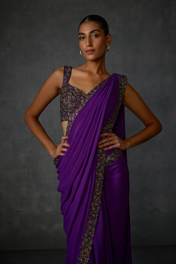 Blossom Draped Saree