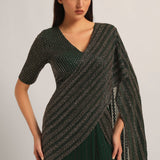 TRACKLINE DRAPED SAREE WITH BLOUSE Namrata Joshipura Online