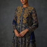 Myrrah Paisley Trapeze Asymetric Kurta Set With Dupatta Namrata Joshipura Online
