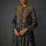 Myrrah Paisley Trapeze Asymetric Kurta Set With Dupatta Namrata Joshipura Online