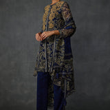 Myrrah Paisley Trapeze Asymetric Kurta Set With Dupatta Namrata Joshipura Online