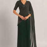 TRACKLINE DRAPED SAREE WITH BLOUSE Namrata Joshipura Online