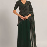 TRACKLINE DRAPED SAREE WITH BLOUSE Namrata Joshipura Online