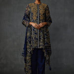 Myrrah Paisley Trapeze Asymetric Kurta Set With Dupatta Namrata Joshipura Online