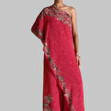 FLOREALE ONE SHOULDER PRINTED JUMPSUIT