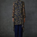 Myrrah Paisley Trapeze Asymetric Kurta Set With Dupatta Namrata Joshipura Online