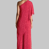 FLOREALE ONE SHOULDER PRINTED JUMPSUIT