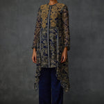 Myrrah Paisley Trapeze Asymetric Kurta Set With Dupatta Namrata Joshipura Online