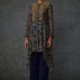 Myrrah Paisley Trapeze Asymetric Kurta Set With Dupatta Namrata Joshipura Online