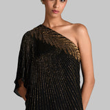 CORDELIA EMBROIDERED PANEL JUMPSUIT
