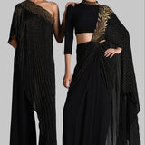 CORDELIA EMBROIDERED PANEL JUMPSUIT