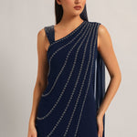 Silver Dust Front Drape Jumpsuit Namrata Joshipura Online