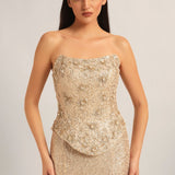 AMARA INTRICATED CORSET WITH DRAPE SKIRT Namrata Joshipura Online