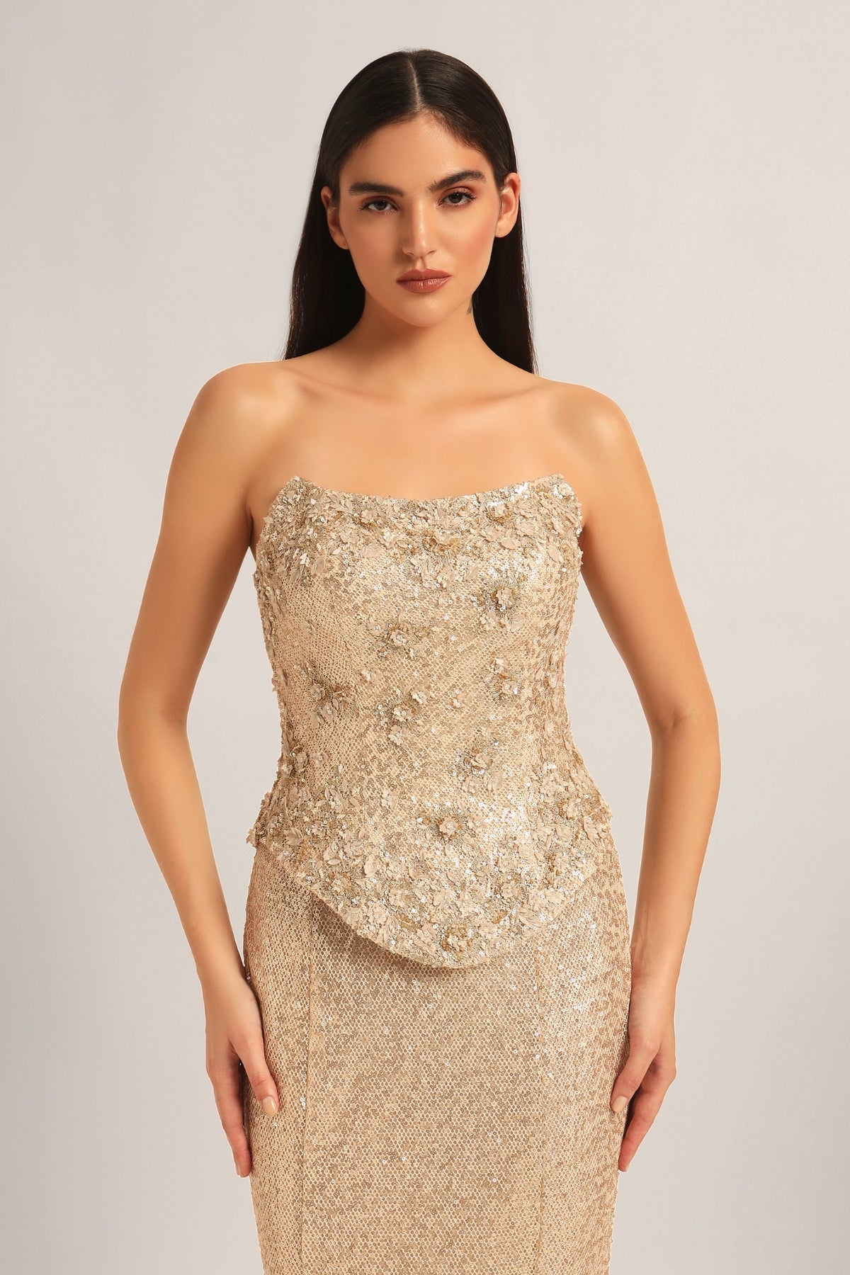 AMARA INTRICATED CORSET WITH DRAPE SKIRT Namrata Joshipura Online