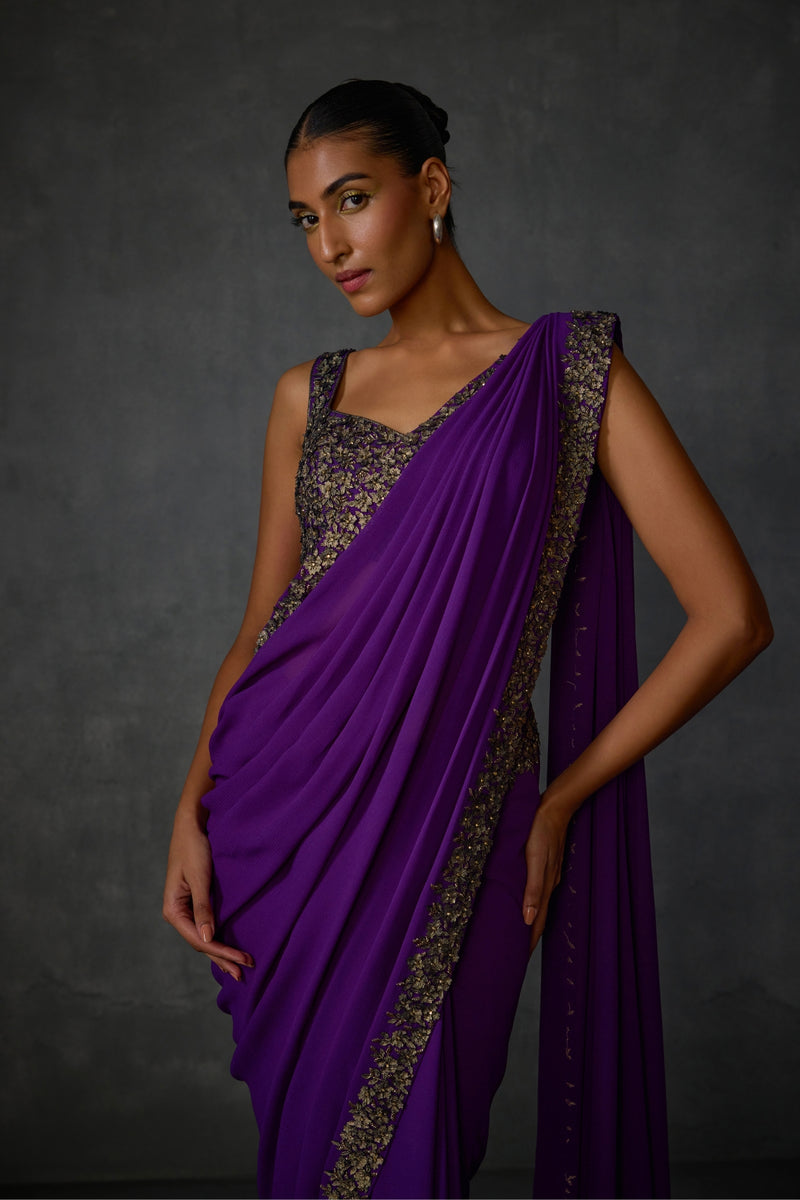 Blossom Draped Saree