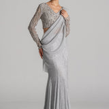 MIDNIGHT TIDE MERMAID DRAPED SAREE