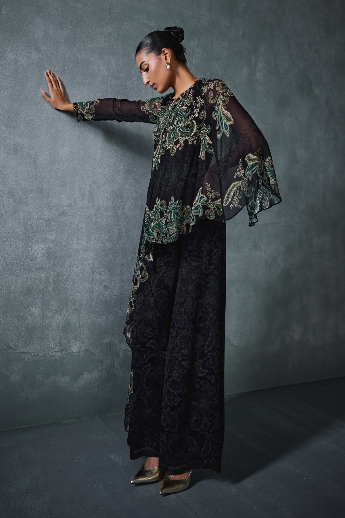 Paisley Cape Style Jumpsuit Namrata Joshipura Online