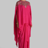 GOLDEN PETAL KAFTAN TOP WITH DRAPED SKIRT