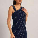 Silver Dust Front Drape Jumpsuit Namrata Joshipura Online