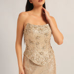 AMARA INTRICATED CORSET WITH DRAPE SKIRT Namrata Joshipura Online