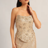 AMARA INTRICATED CORSET WITH DRAPE SKIRT Namrata Joshipura Online