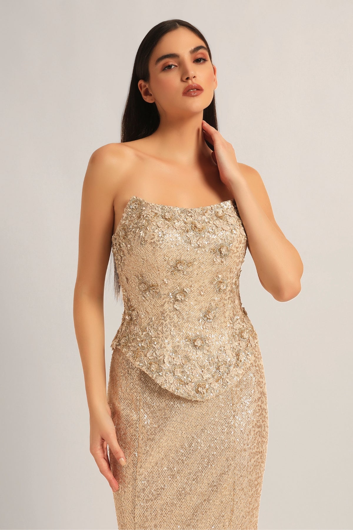 AMARA INTRICATED CORSET WITH DRAPE SKIRT Namrata Joshipura Online