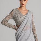 MIDNIGHT TIDE MERMAID DRAPED SAREE