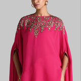 GOLDEN PETAL KAFTAN TOP WITH DRAPED SKIRT
