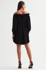 Star Gaze Off Shoulder Short Dress