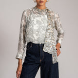 COSMI DUST NECK TIE TOP