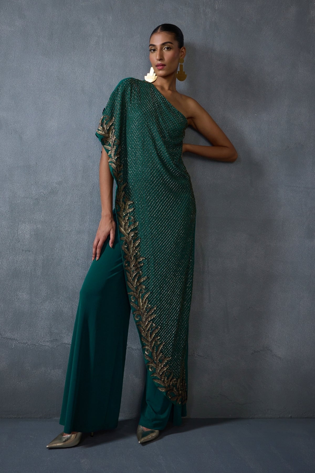 Autumn Fern Offshoulder Jumpsuit Namrata Joshipura Online