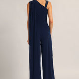 Silver Dust Front Drape Jumpsuit Namrata Joshipura Online
