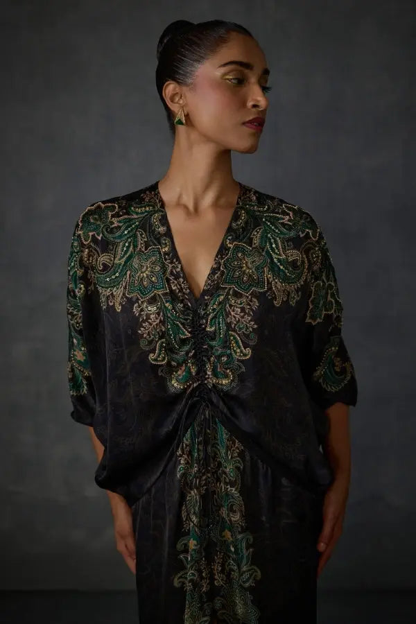 Paisley Drawstring Dress Namrata Joshipura Online