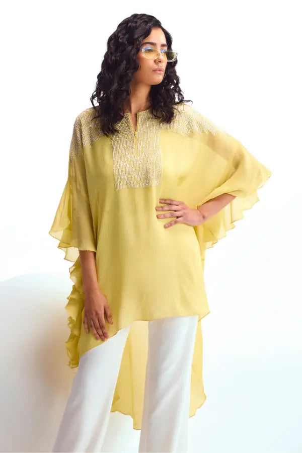 Metallic Pearl Kaftan Tunic Namrata Joshipura