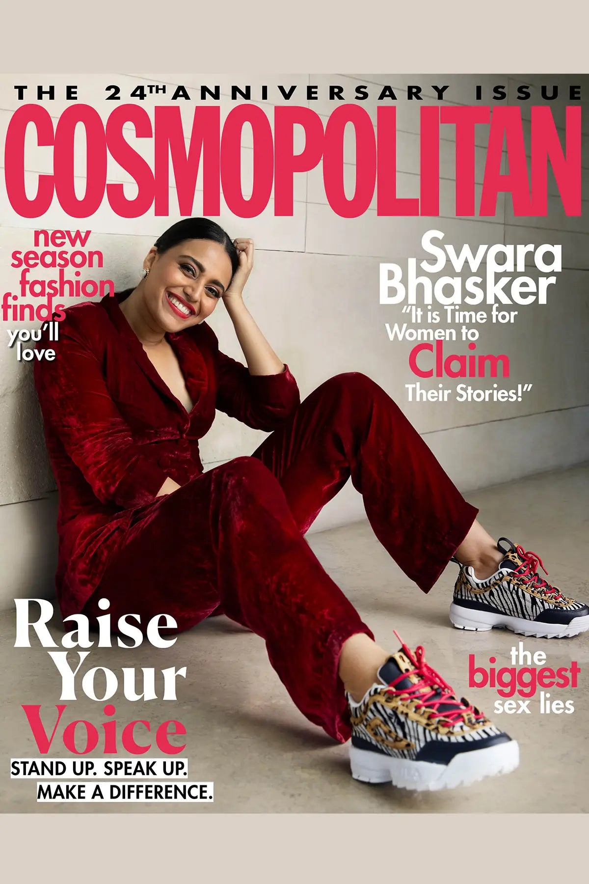 Swara Bhaskar in NJ Star Boy Velvet Pant Suit Namrata Joshipura Online (Celebrity Muses)