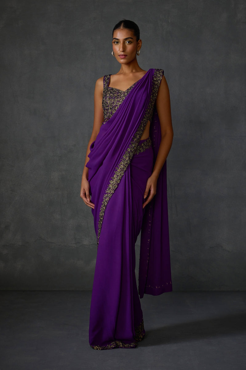 Blossom Draped Saree